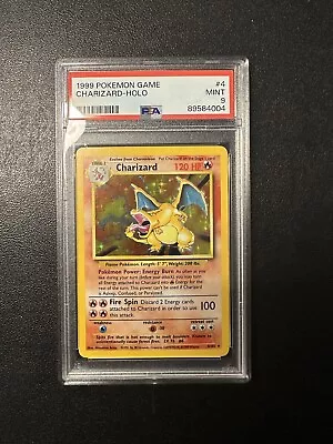 Pokémon TCG Charizard Base Set 4/102 Holo Unlimited Holo Rare MINT PSA 9 • $1300