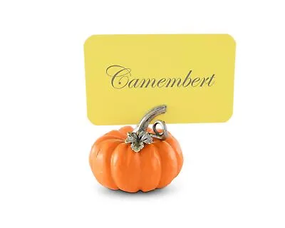 $40.16 • Buy Vagabond House Resin Pumpkin Place Card Holder/Cheese Markers 2 Inch Diameter