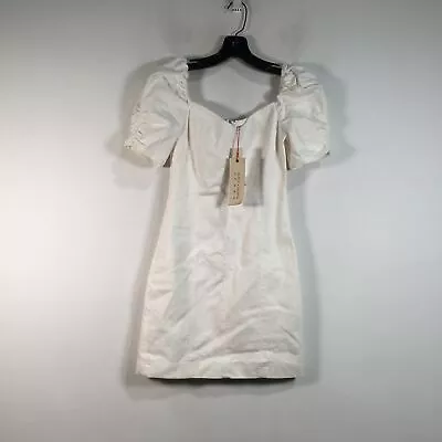 Women's Alice And Olivia Vintage Sugar Short Sleeve Mini Dress Size 2 - Ivory • $67