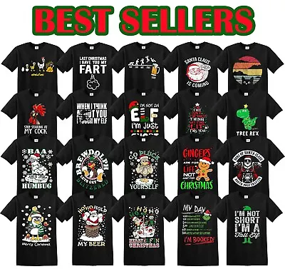 £9.99 • Buy Christmas T-Shirt Novelty Funny Santa Reindeer Xmas Gift Tshirt Joke Rude Top
