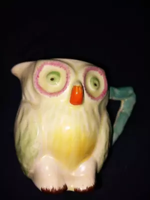 Vintage Keele Street Handpainted Owl Pottery Jug ~ 4  • £12