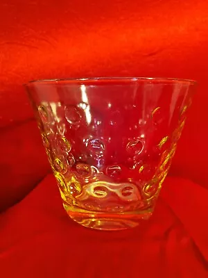 Clear Glass ~ ICE BUCKET ~ Hobnail Design ~ 6  Diameter ~ 5¼  Deep Elegant Glass • $25