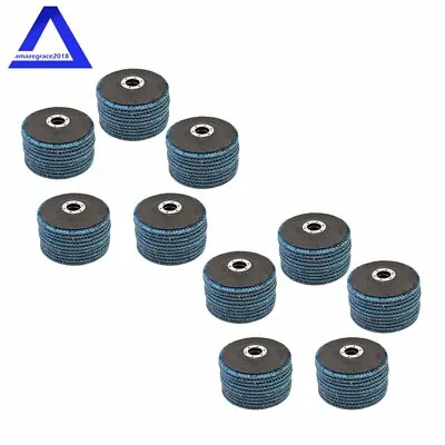 100Pack 4-1/2 X7/8'' 80 Grit T29 Premium Zirconia Flap Disc Sanding Grinding • $71.05