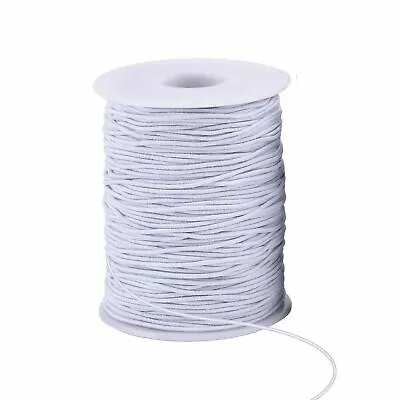 £1.49 • Buy White Thin 1mm Round Elastic Polyester Cord Sewing Craft Masks