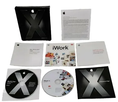 🍎 Apple Mac OS X Tiger 10.4.6 Xcode 2 IWork '06 And 4 Manuals (MA453Z/A) • $150