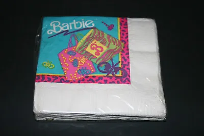 NEW Vintage Reed Paper Barbie Birthday Party Napkins Pack Of 16 • $11.25
