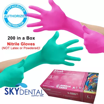 TopQuality NITRILE Latex Free Hypoallergenic Medical Gloves PINK / GREEN  200/PK • $29.99