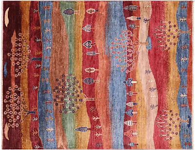 $1517 • Buy Gabbeh Tribal Hand-Knotted Wool Rug 5' 3  X 6' 10  - Q20645
