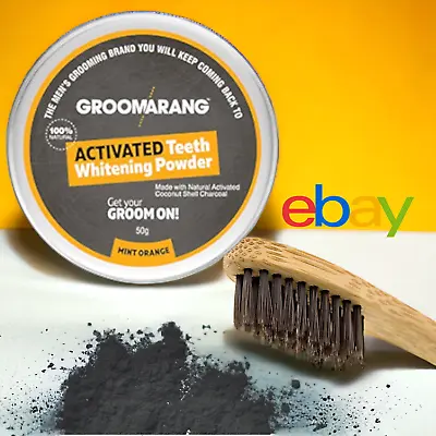 Natural Organic Activated Charcoal Tooth Teeth Whitening Powder Mint Groomarang • £3.99