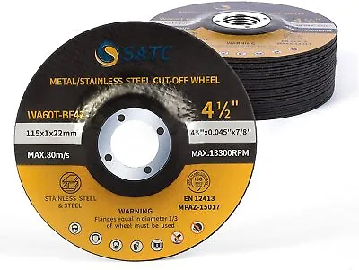 25 Pack 4-1/2  Cut Off Wheels Depressed Center Angle Grinder Metal Cutting Disc • $21.84