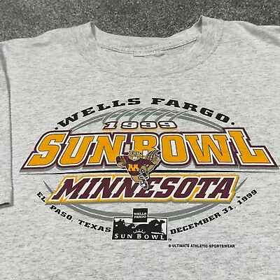 Minnesota Gophers Shirt Men XL Gray Football University Vintage 90s Sun Bowl • $25