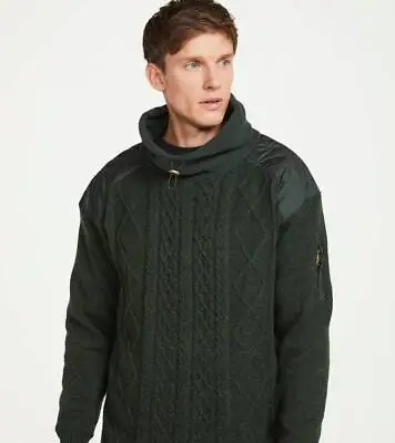 Men’s Irish Cowlneck Pullover Fern Green Sweater • $126.95