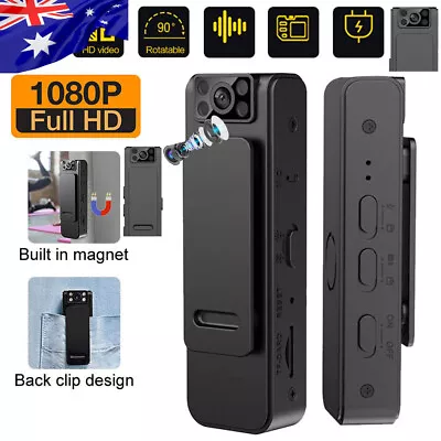 1080P HD Video DVR IR Night Cam Motion Camcorder Mini Police Body Camera AUS • $21.99