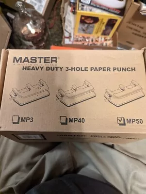 Master (martin Yale) Heavy Duty 3 Hole Punch Mod. Mp50 New In Box • $41.99