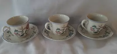 Villeroy & Boch DELIA Teacups & Saucers - Set Of 3 • $35