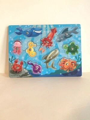£19.61 • Buy Free Shipping! Melissa & Doug Magnetic Wooden Fishing Game, No Fishing Pole