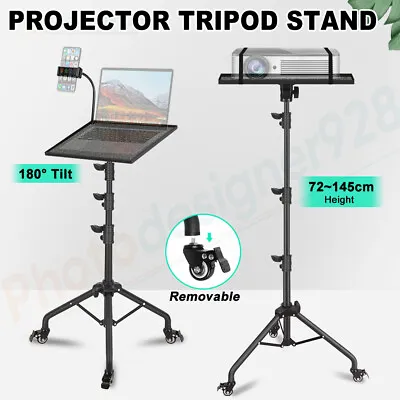 $49.99 • Buy Adjustable Projector Tripod Stand Computer Laptop Notebook Holder With Wheels AU