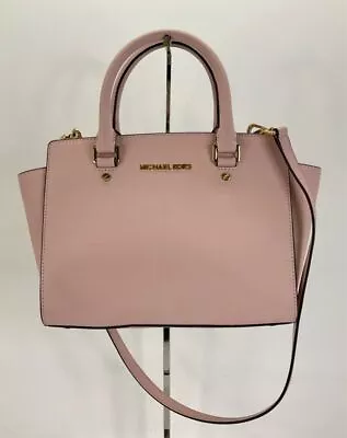 MICHAEL Michael Kors Pink Saffiano Leather Crossbody Satchel Handbag • $27