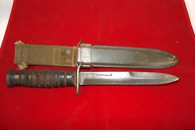 WW2 U.S. M3 Trench Knife Blade Marked  U.S. M3 Camillus US M8 Sheath • $456.46