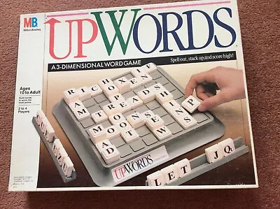 £15.99 • Buy UPWORDS Board Game, MB Games, Vintage 1988, 3D Family Word Game, VGC Complete