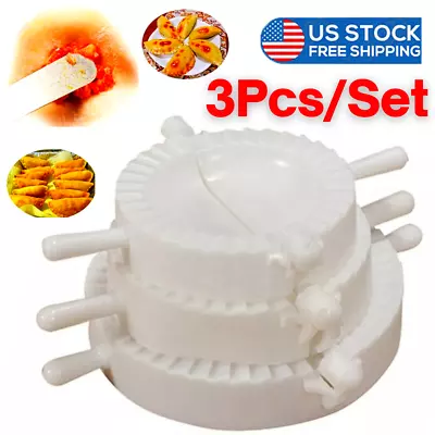 3Pcs/set DIY Dumpling Maker Mould Dough Press Meat Pie Pastry Empanada Mold Tool • $6.99