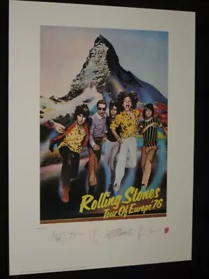The Rolling Stones - Plate/signed Euorpean Tour Lithograph! • $199