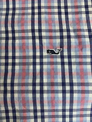 Vineyard Vines By Shep & Ian Whale Shirt Mens Size 2XL Plaid Button Down L/S • $19.99