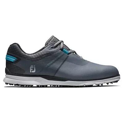 Size 9 Footjoy Mens Pro SL Spikeless Golf Shoes Grey Reef Blue 53855 • $74.95