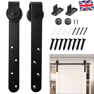 Mini Sliding Barn/Door Hardware Kit For Cabinet Doors Rail Set Smooth Silent UK • £12.50