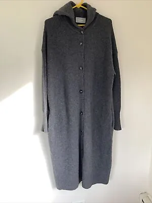 Everlane Xl Gray Cozy Wool Yak  Blend Stretch Duster Maxi Cardigan • $59.99