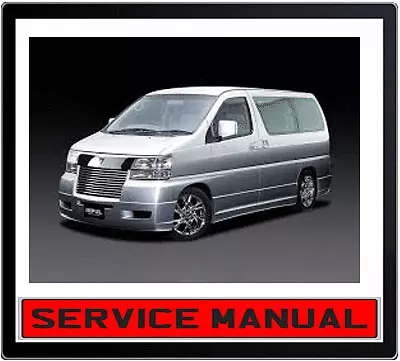 NISSAN ELGRAND E50 97-02 3.0L 3.3L 3.5L V6 ENGINE REPAIR SERVICE MANUAL In  DVD • $18