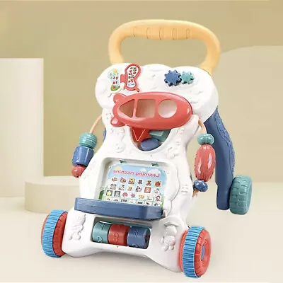 2in1 Baby Walker First Steps Activity Bouncer Musical Toys Car Along Ride  On Go • £19.99