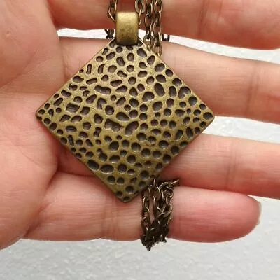 Elegant Pendant Uno Model Mandala 50's Metallic Necklace Colour Bronze For Women • $1