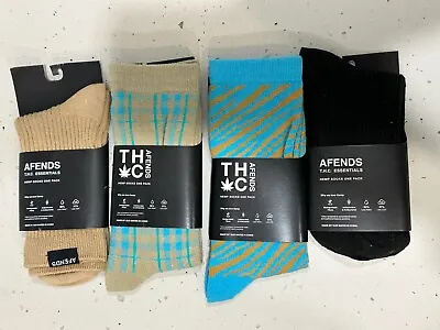 Afends T.H.C. Essentials Hemp Men's Socks 4 Designs To Choose BNWT • £11.22