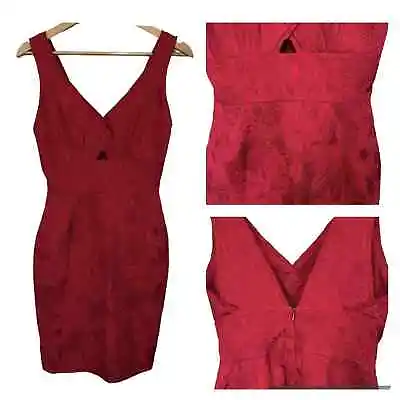 Z Spoke Zac Posen Red Snap Dragon Cut Out Party Dress Size 2 • $104.99