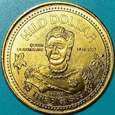 Hawaii Hilo Dollar Queen Liliuokalani (1838-1917) Garden Volcano Coin Medal+coa • $16.99