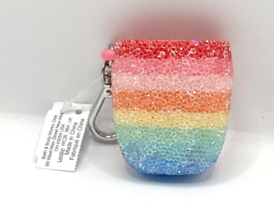 £12.75 • Buy NEW Bath & Body Works Rainbow Stripes Gem & Plastic Pocket *Bac Holder