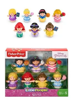 Fisher Price Little People DISNEY PRINCESS 7 Figure Pack Belle Aurora Rapunzel • $54.95