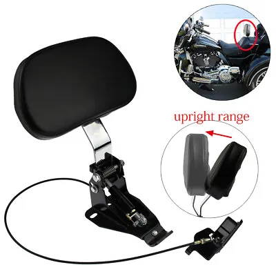 Adjustable Driver Backrest With Chrome Mount Fit For Harley Touring 2009-2021 • $120.99