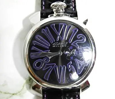 £233.94 • Buy Gaga Milano Manuale Slim 46Mm Battery Purple Leather Belt Men'S Watch