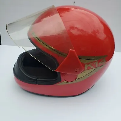 Vintage KIWI Motorcycle Snowmobile Helmet  Swiss Made Size Small K14  Red • $33