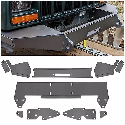 DIY Front Winch Bumper Bare Plate Fits Jeep Cherokee XJ 1984-2001 Metal • $130.45