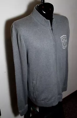 Men's REWARD Gray Full Zip Mock Neck Sweater Size L • $28
