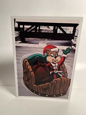 Knoebels Kozmo Chipmunk Christmas Card SIGNED RARE Elysburg PA Amusement Park • $49.99