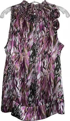 Essentials By Milano Women's Sleeveless Stretched Collar Embellishment Size XL • $9.95