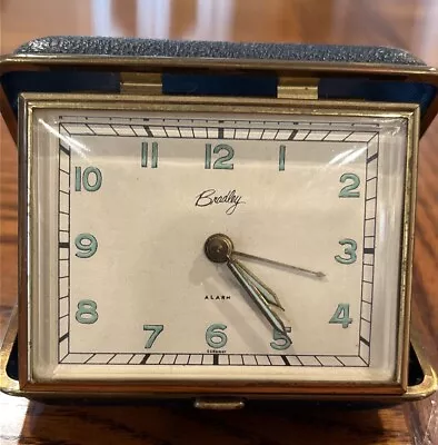 Bradley Germany Vintage Travel Alarm Clock Wind Up - Mid Century WORKS • $15