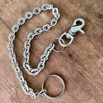 21” Silver Chain Link Wallet Chain Biker Trucker Key Chain Pants Heavy Link • $21