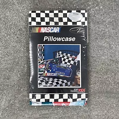 Vintage 90s Nascar Standard Pillowcase Checkered Flags Race Car New In Package • $21.72