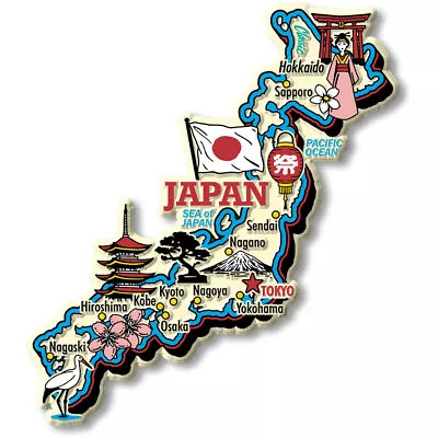 Japan Jumbo Country Magnet By Classic Magnets • $8.99