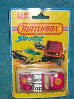 Vintage Matchbox Superfast 'Rare' No. 19 Lesney 1970 Road Dragster Carded • $17.95
